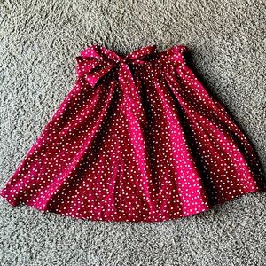 Heart pattern mini skirt, size small women’s